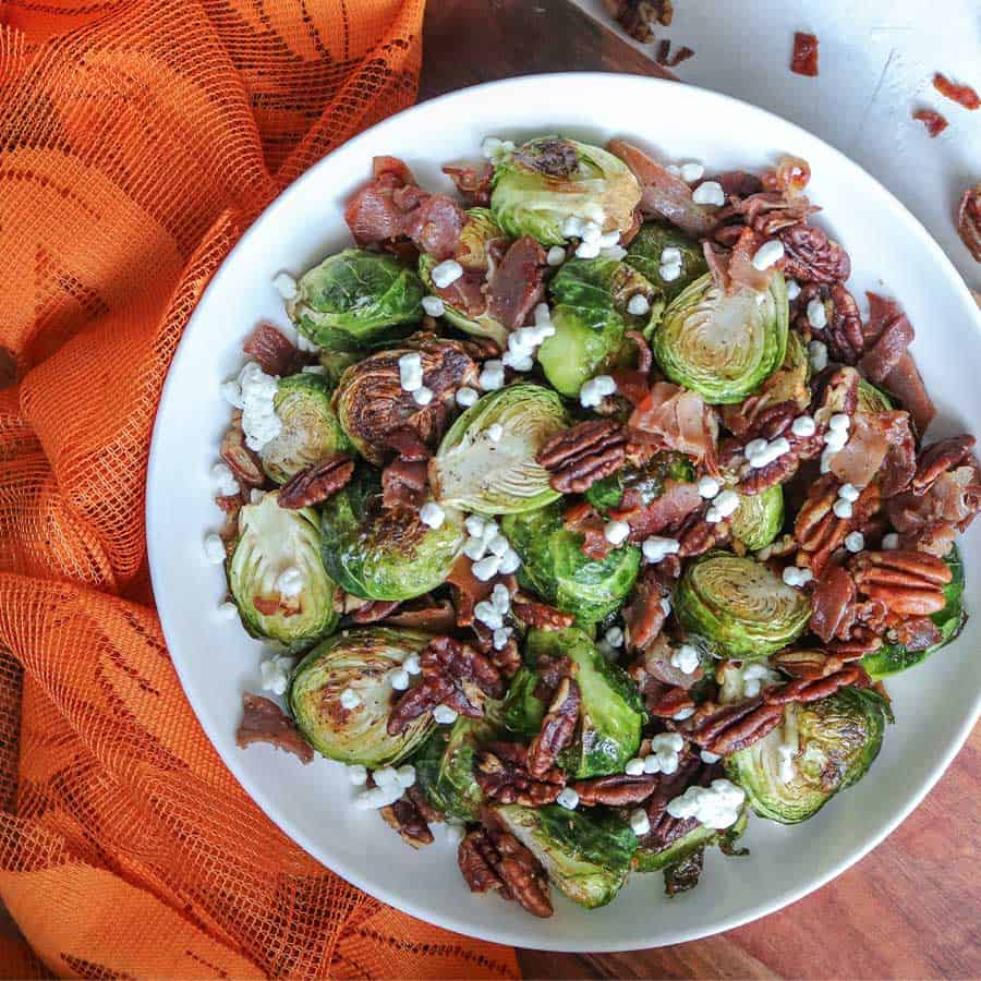 Roasted Brussels Sprouts Salad with Pecans